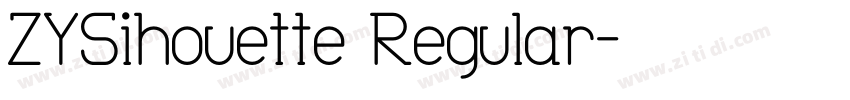 ZYSihouette Regular字体转换